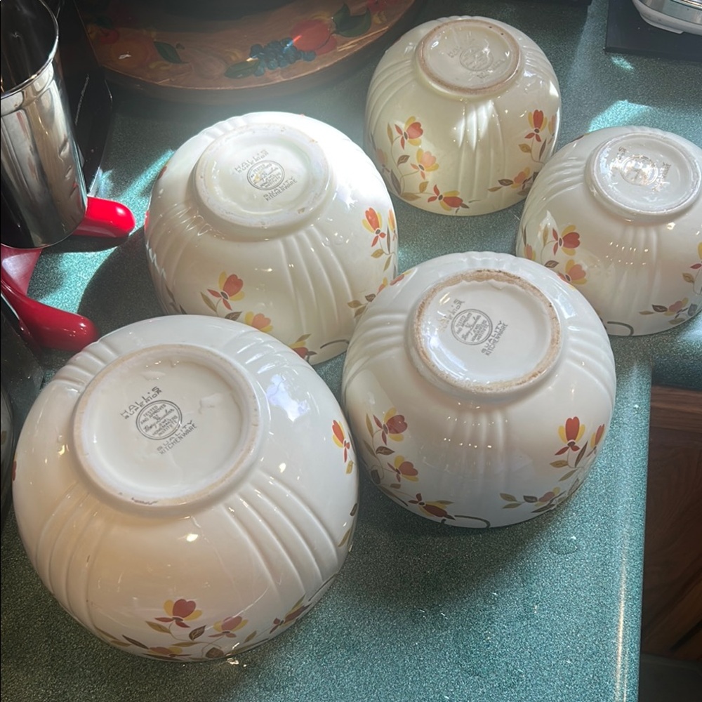 Floral Ceramic Bowl Set - Picture 5 of 7